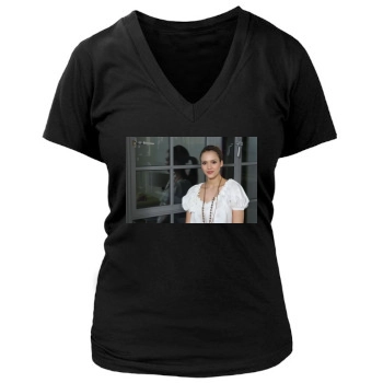 Jessica Alba Women's Deep V-Neck TShirt