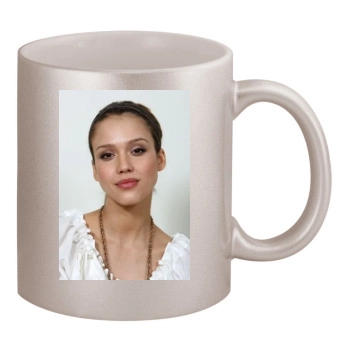 Jessica Alba 11oz Metallic Silver Mug