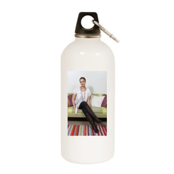 Jessica Alba White Water Bottle With Carabiner