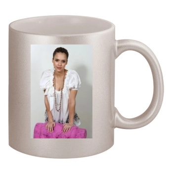 Jessica Alba 11oz Metallic Silver Mug