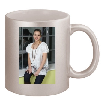 Jessica Alba 11oz Metallic Silver Mug