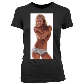 Jessica Alba Women's Junior Cut Crewneck T-Shirt