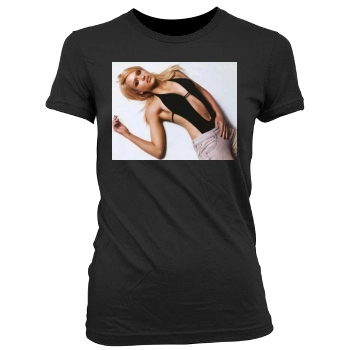 Jessica Alba Women's Junior Cut Crewneck T-Shirt