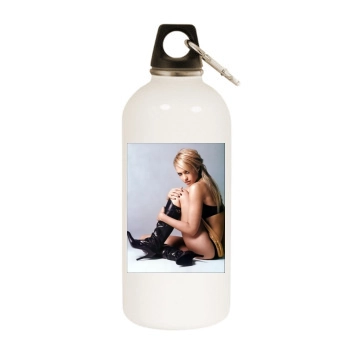 Jessica Alba White Water Bottle With Carabiner