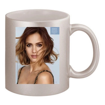 Jessica Alba 11oz Metallic Silver Mug