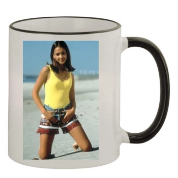 Jessica Alba 11oz Colored Rim & Handle Mug