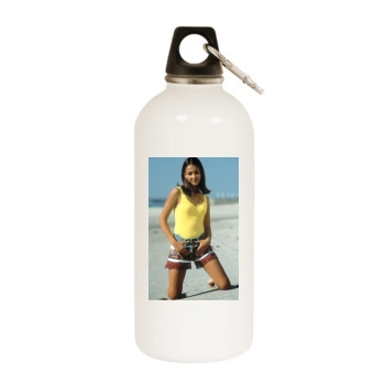 Jessica Alba White Water Bottle With Carabiner