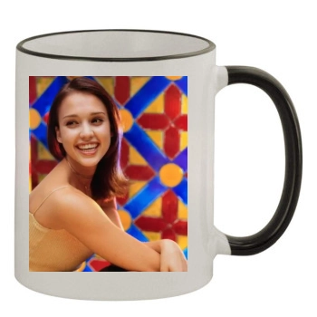 Jessica Alba 11oz Colored Rim & Handle Mug