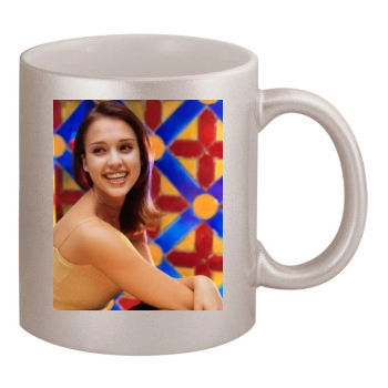 Jessica Alba 11oz Metallic Silver Mug