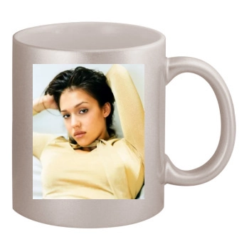 Jessica Alba 11oz Metallic Silver Mug