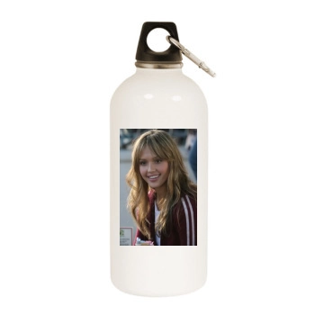 Jessica Alba White Water Bottle With Carabiner