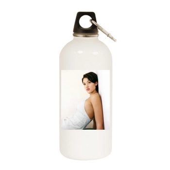 Jessica Alba White Water Bottle With Carabiner