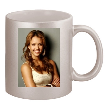 Jessica Alba 11oz Metallic Silver Mug