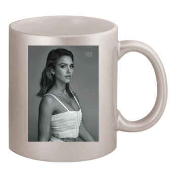 Jessica Alba 11oz Metallic Silver Mug