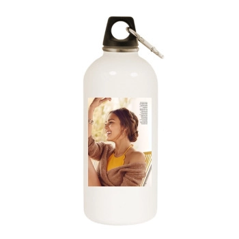 Jessica Alba White Water Bottle With Carabiner