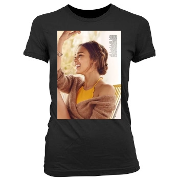 Jessica Alba Women's Junior Cut Crewneck T-Shirt