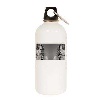 Jessica Alba White Water Bottle With Carabiner