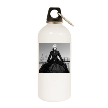 Jessica Alba White Water Bottle With Carabiner