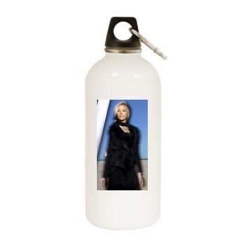 Jessica Alba White Water Bottle With Carabiner