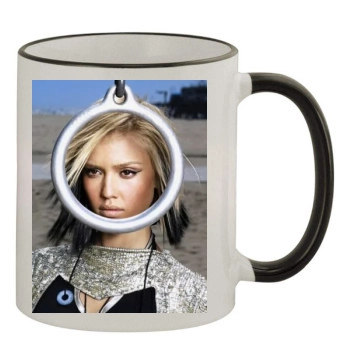 Jessica Alba 11oz Colored Rim & Handle Mug