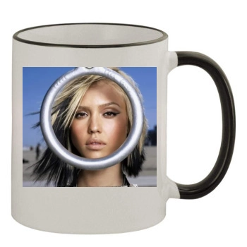 Jessica Alba 11oz Colored Rim & Handle Mug