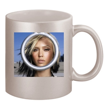 Jessica Alba 11oz Metallic Silver Mug