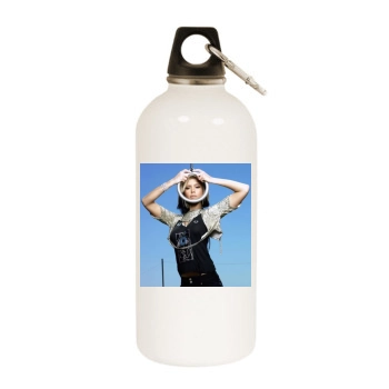 Jessica Alba White Water Bottle With Carabiner