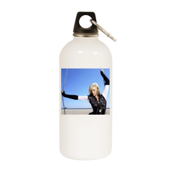 Jessica Alba White Water Bottle With Carabiner