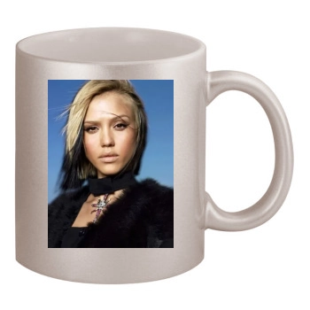 Jessica Alba 11oz Metallic Silver Mug