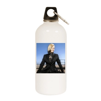 Jessica Alba White Water Bottle With Carabiner