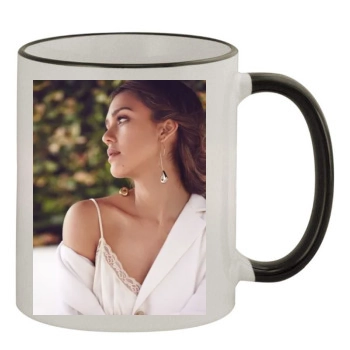 Jessica Alba 11oz Colored Rim & Handle Mug