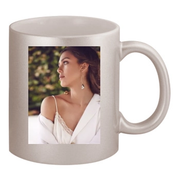 Jessica Alba 11oz Metallic Silver Mug