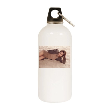 Jessica Alba White Water Bottle With Carabiner