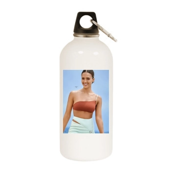 Jessica Alba White Water Bottle With Carabiner