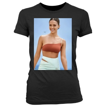 Jessica Alba Women's Junior Cut Crewneck T-Shirt