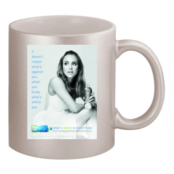 Jessica Alba 11oz Metallic Silver Mug