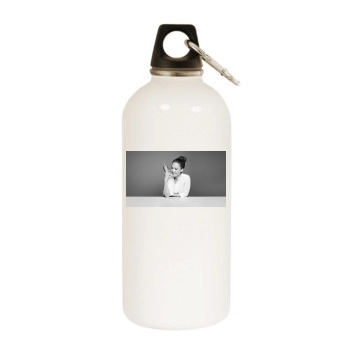 Jessica Alba White Water Bottle With Carabiner