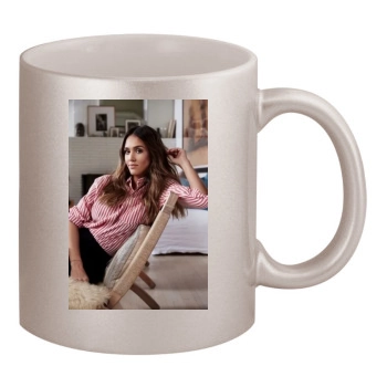 Jessica Alba 11oz Metallic Silver Mug