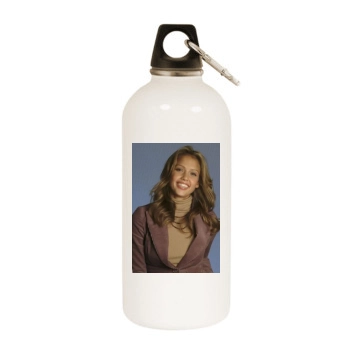 Jessica Alba White Water Bottle With Carabiner