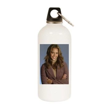 Jessica Alba White Water Bottle With Carabiner