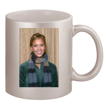 Jessica Alba 11oz Metallic Silver Mug