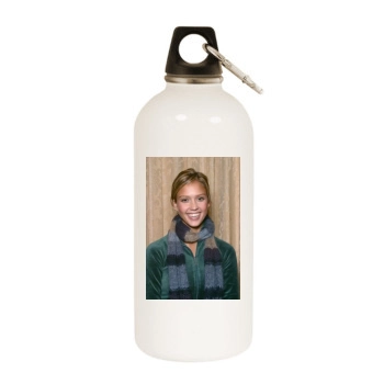 Jessica Alba White Water Bottle With Carabiner