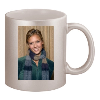 Jessica Alba 11oz Metallic Silver Mug