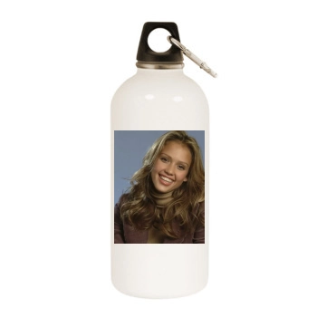 Jessica Alba White Water Bottle With Carabiner