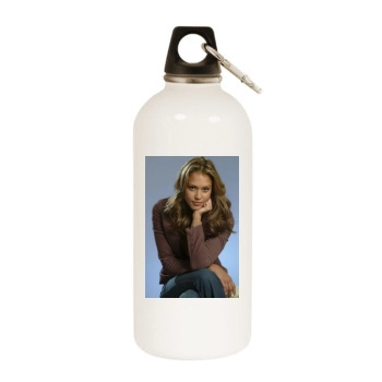 Jessica Alba White Water Bottle With Carabiner