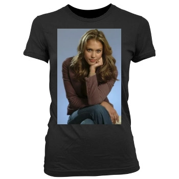 Jessica Alba Women's Junior Cut Crewneck T-Shirt