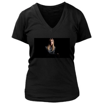 Jessica Alba Women's Deep V-Neck TShirt