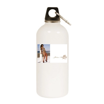 Jessica Alba White Water Bottle With Carabiner