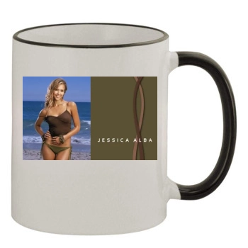 Jessica Alba 11oz Colored Rim & Handle Mug