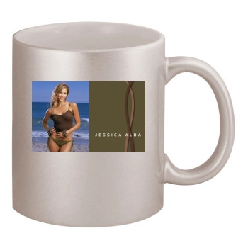 Jessica Alba 11oz Metallic Silver Mug